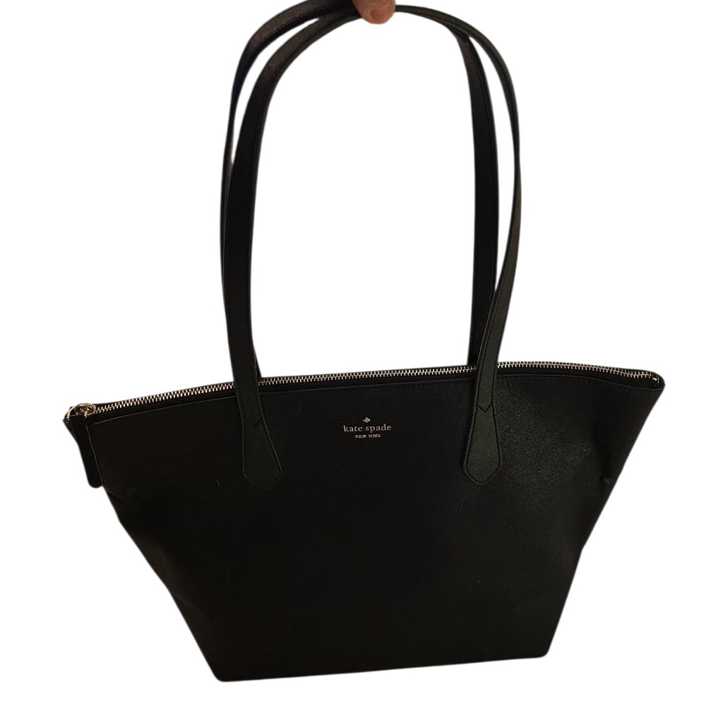Kate Spade Glitter Fabric Black Tinsel Tote Bag